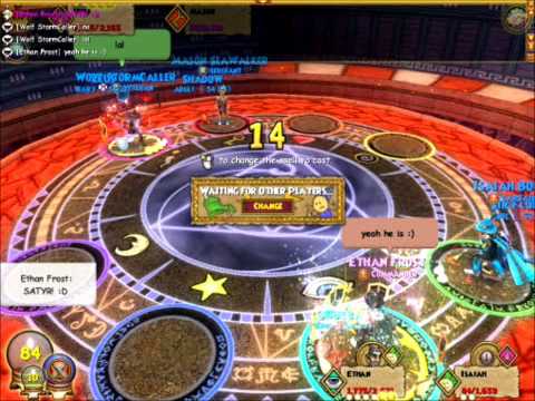 Wizard101 Battle #1 Isaiah Boom + Ethan Frost Vs.  Wolf StormCaller + Mason SeaCaller