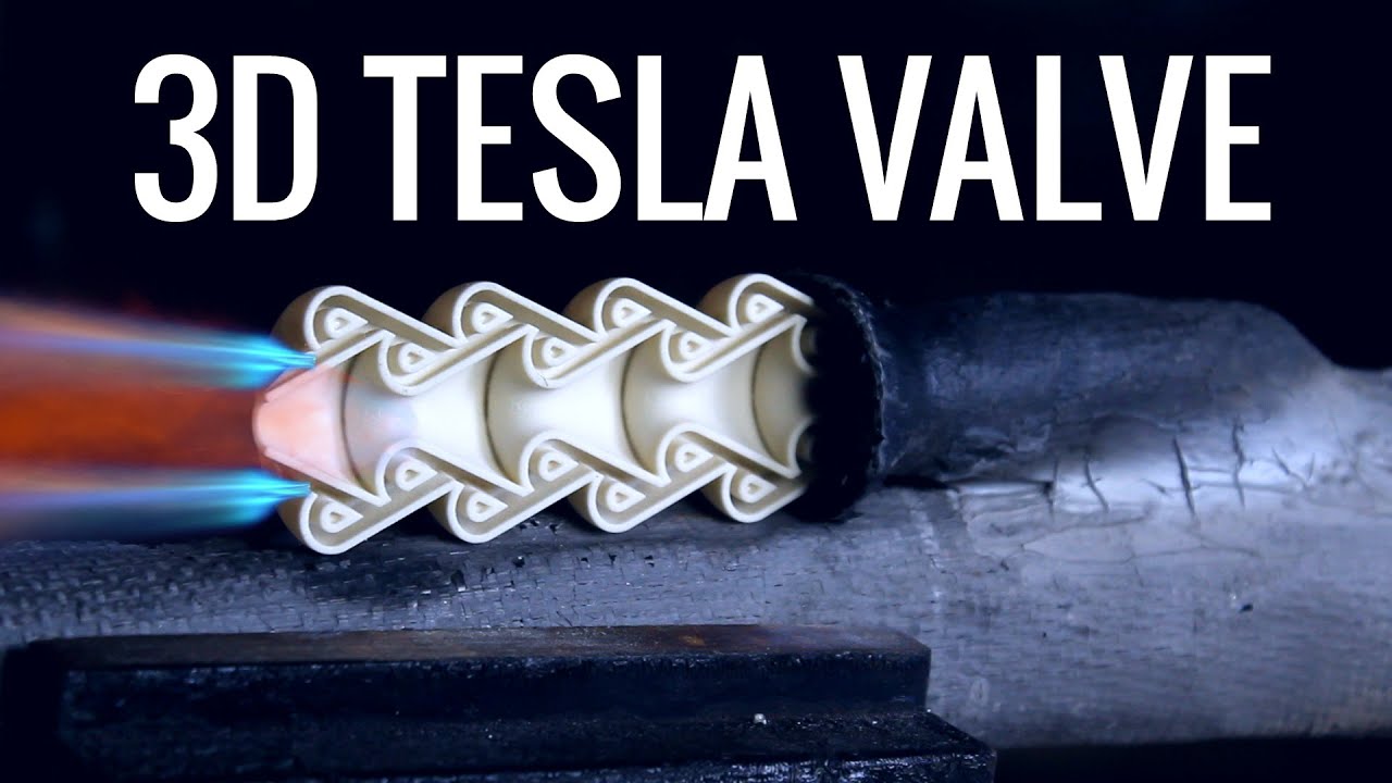 Cylindrical Tesla Valve Pulse Jet Engine 3d Printed Youtube