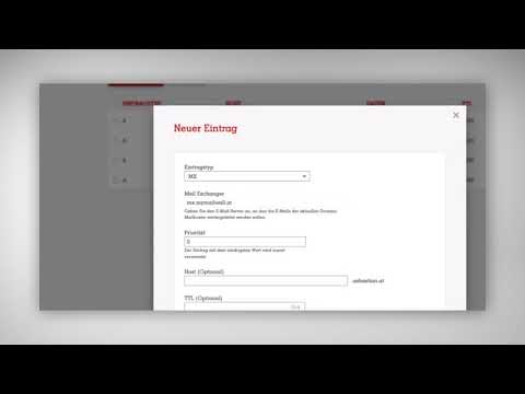 A1 Marketplace - Mail Security Domain Zoneneintrag erstellen