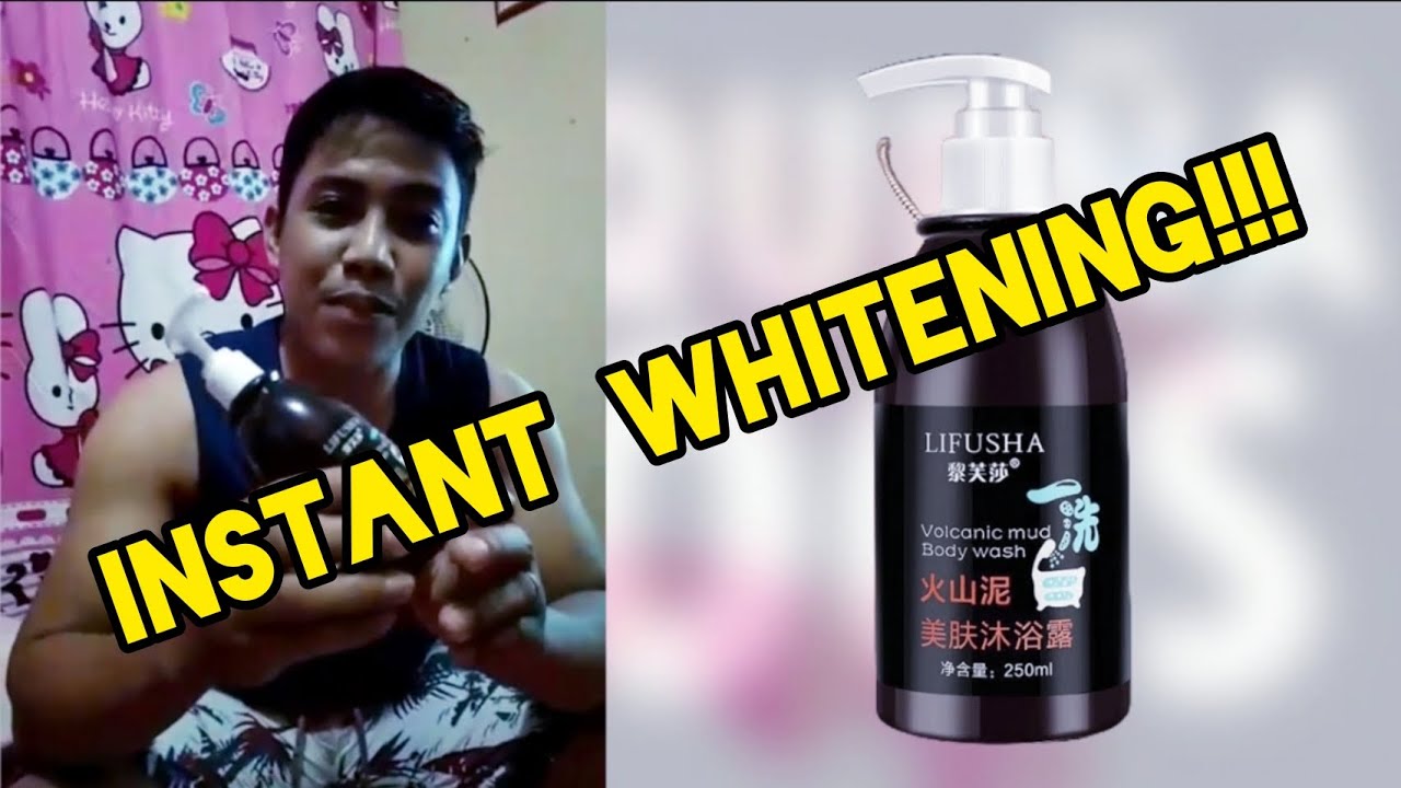 INSTANT WHITENING TRY NYO GUY'S (LIFUSHA VOLCANIC MUD BODY WASH) 