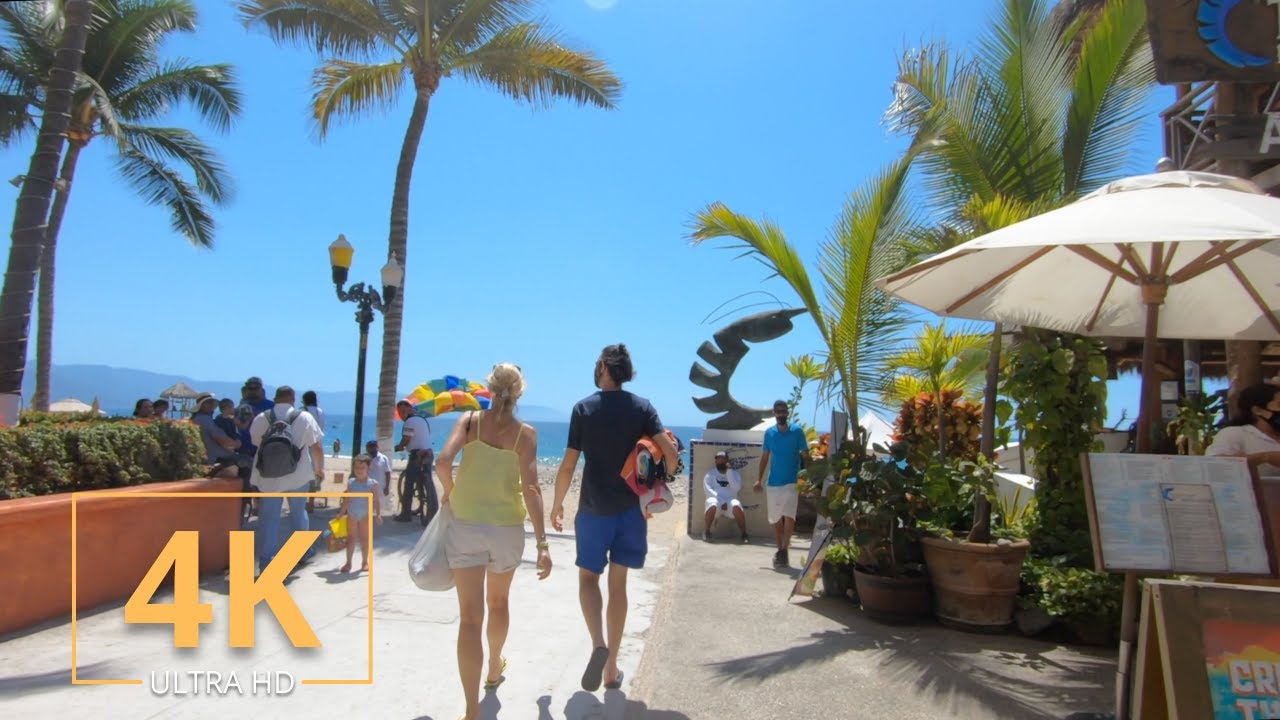 Puerto Vallarta, Mexico | 4K | Street Walk | City Tour | Jalisco | Virtual Walking | Beach | 2021