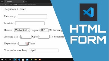 make your first HTML registration form | easy learning | 2022