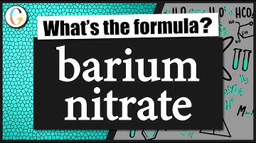 How to write the formula for barium nitrate