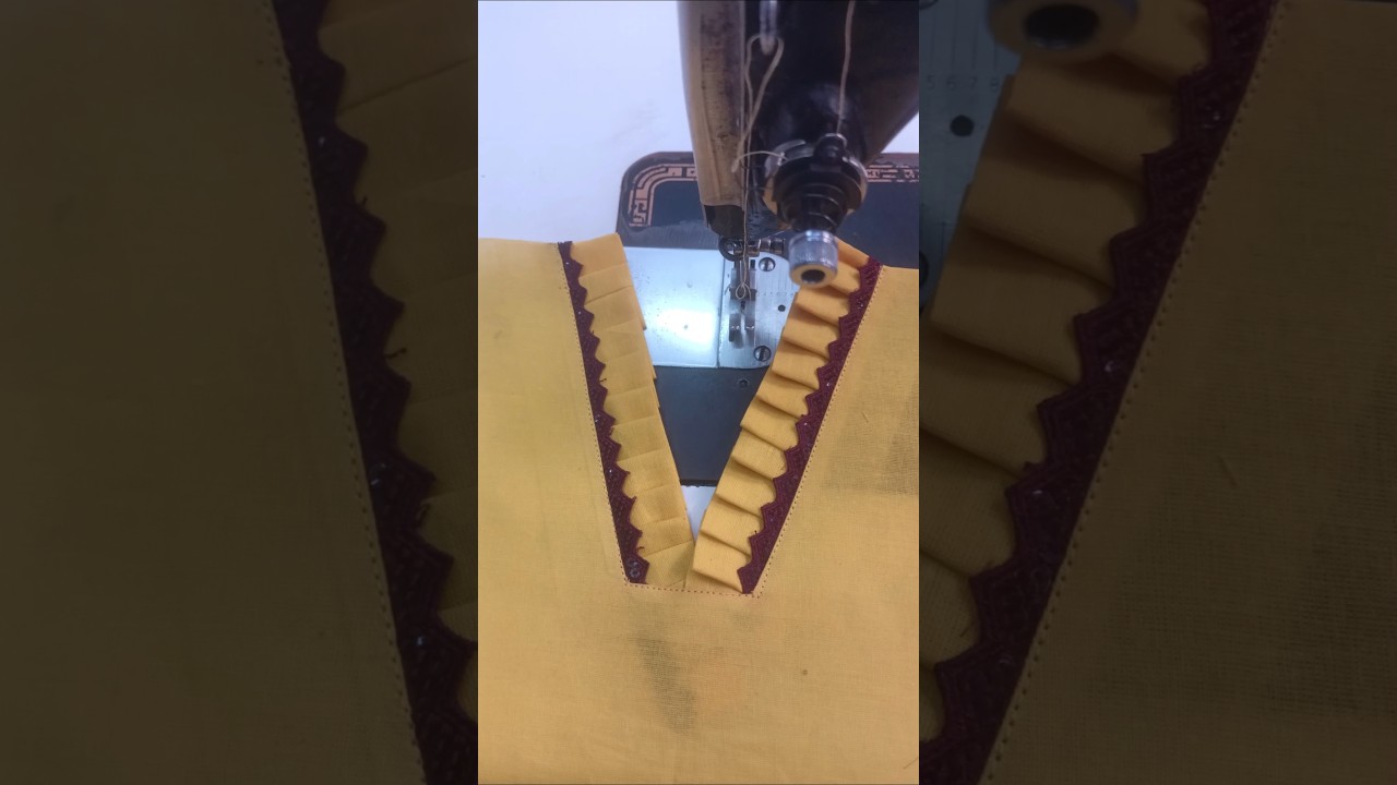 Latest V Neck design With Frill 