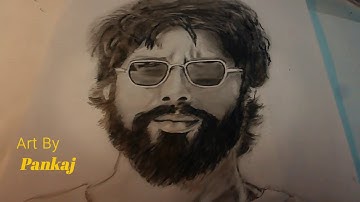 HOW TO DRAW KABIR SINGH |STEP BY STEP Shahid Kapoor SKETCH| actor by prasankaj arts #kabirsingh
