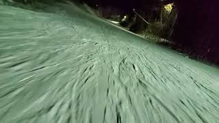 1/24/21 Devils Head Cyclops Icy Night Skiing with Crash