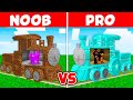BATALHA DE CONSTRUÇÃO de TREM DE NOOB vs TREM DE PRO no MINECRAFT