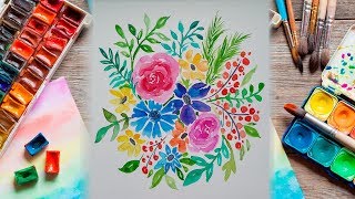 watercolor flowers easy paint painting simple flower tutorial floral watercolour tutorials drawing discover