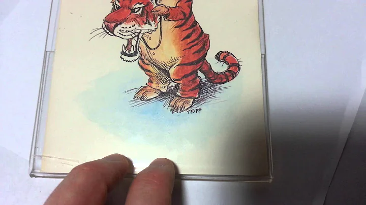 1974 Wallace Tripp Pawprint Card with Rabbit dressed as Tigger