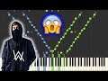 Faded - Alan Walker [INSANE Piano Tutorial] (Synthesia/Sheet Music)