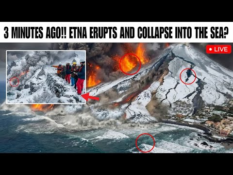 1 Minutes Ago Mount Etna Crack And Collapse In To The Mediterranean Sea Moun Etna HUGE Eruption 