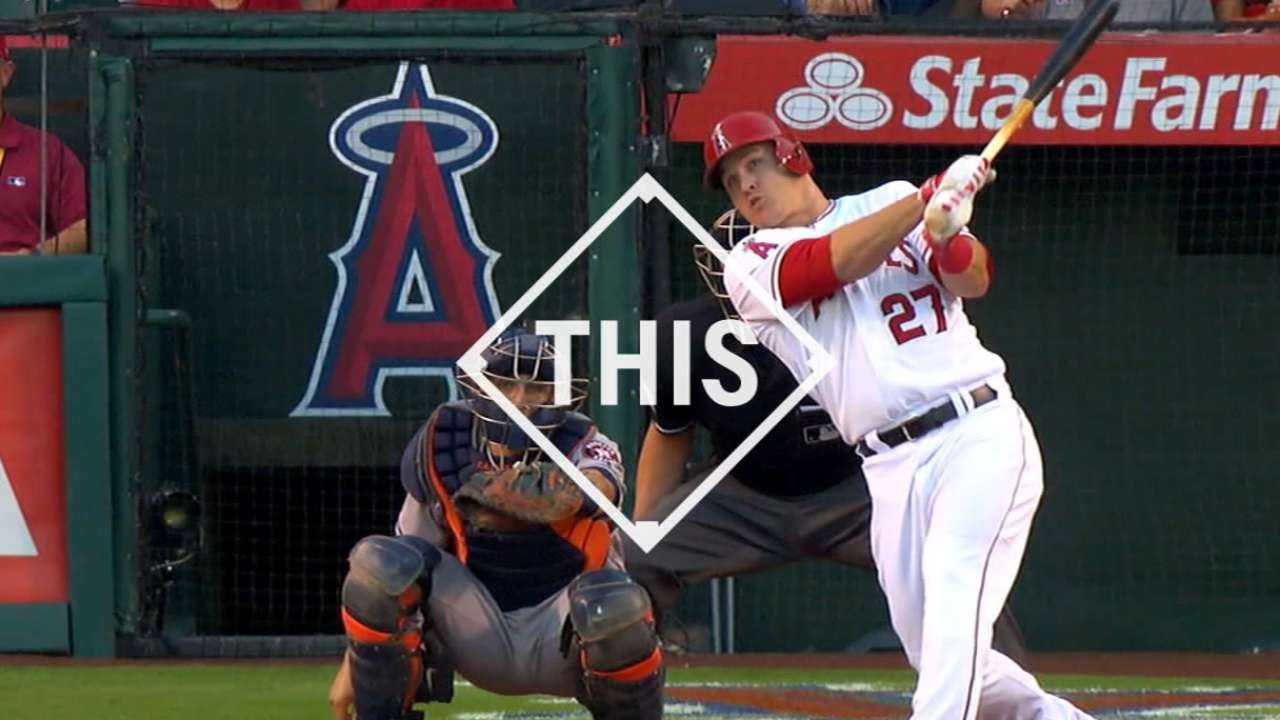 THIS Trout records career home run No. 100 YouTube