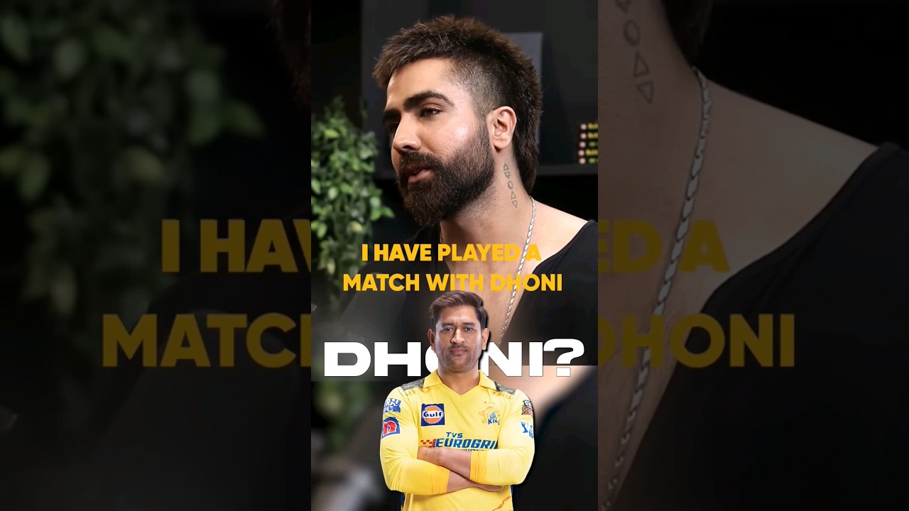 Cricket or a singer😲🔥.#podcast #hardysandhu #dhoni #dhoniforever #cricket #shorts