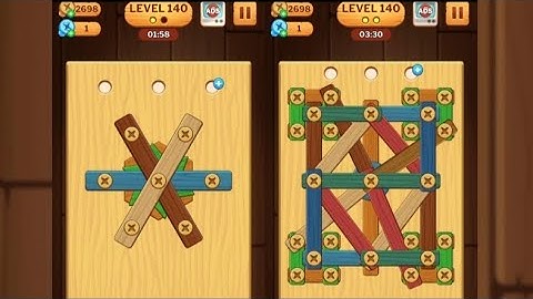 Screw Puzzle: Wood Nut & Bolt - Level 140