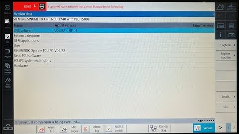 Sinumerik ONE: How to access SOFTWARE VERSION DATA and export it to USB memory