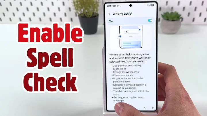 Samsung Galaxy S25 Ultra - How to Enable Spell Check