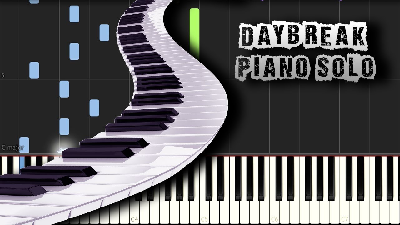Daybreak - Piano Solo in C Major - Piano Tutorial Synthesia (Download MIDI)