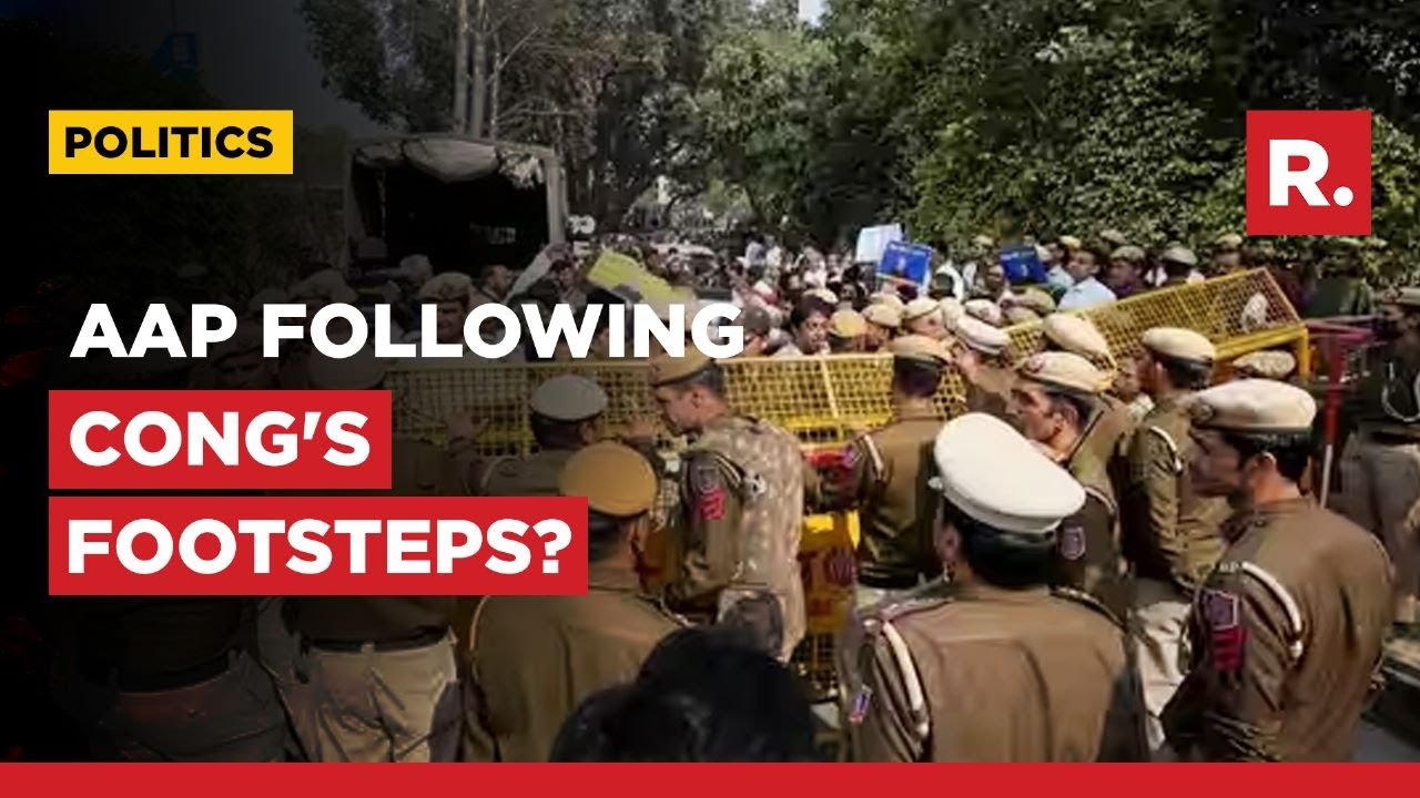 AAP Workers Chant 'Modi Mar Gaya' Slogans During Protests In Support Of Manish Sisodia