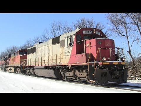CEFX 6007 East  - Along the Illinois Railway on 1-12-2015