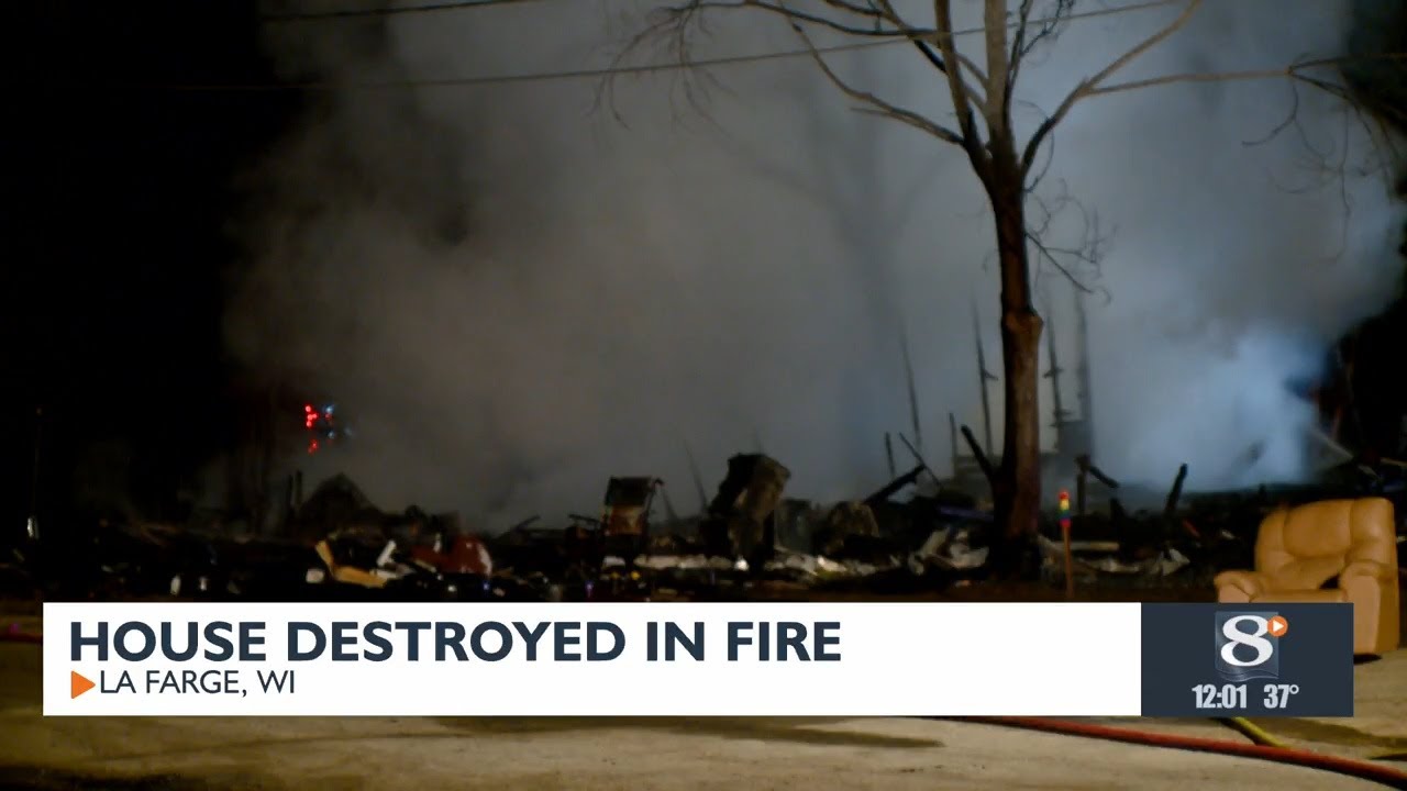 House destroyed in early morning fire - YouTube