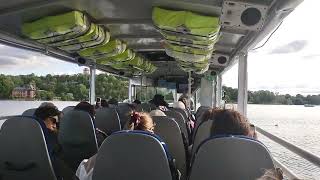 OceanBus tour in Stockholm departing land for the water spoiler alert