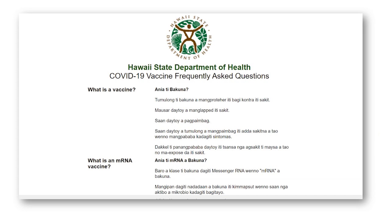 How to Use Multilingual Resources on hawaiicovid19.com