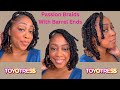 Toyotress 6 passion braids with barrel ends beginner friendly summer hairstyle