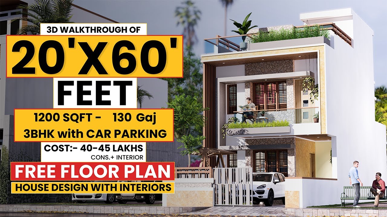 20X60 Home Plan With Car Parking 20 60 House Plan 20 60 Home Design 