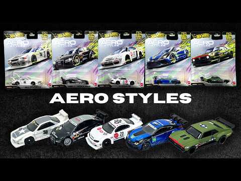 2026 Hot Wheels Aero Styles Car Culture set w/new LB-Kaido Works R32 GT-R & 2004 Audi A4 Touring Car