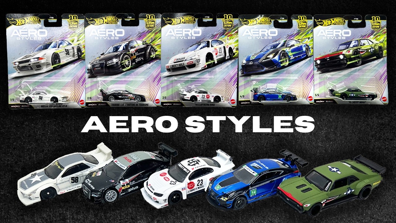 2026 Hot Wheels Aero Styles Car Culture set w/new LB-Kaido Works