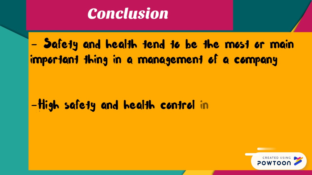 conclusion for health and safety assignment