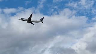 Several Takeoffs From Chopin Airport