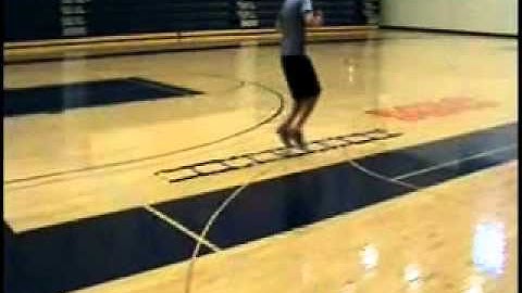 Speed Ladder Diagonal Hops Forward