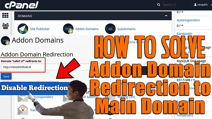 How to solve Addon Domain redirection to main domain [STEP BY STEP]☑️