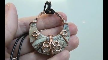 Butterfly Crescent Moon Cabochon Pendant Wire Wrap Tutorial