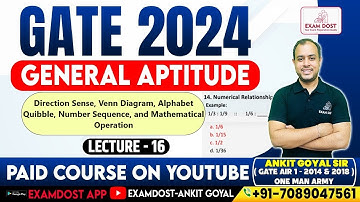 Direction Sense, Venn Diagram, Alphabet Quibble, Number Seq. & Mathematical Operation | GATE 2024