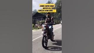 Cewek Cantik ❗ Bawa Motor KLX Pamer Skyl 😅 #motor #klx150 #crf