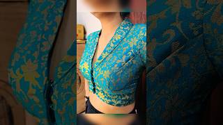 Shawl Collar Cutting And Stitching With Final Look#shahnaz #blouse #reel #princess #Collarneck