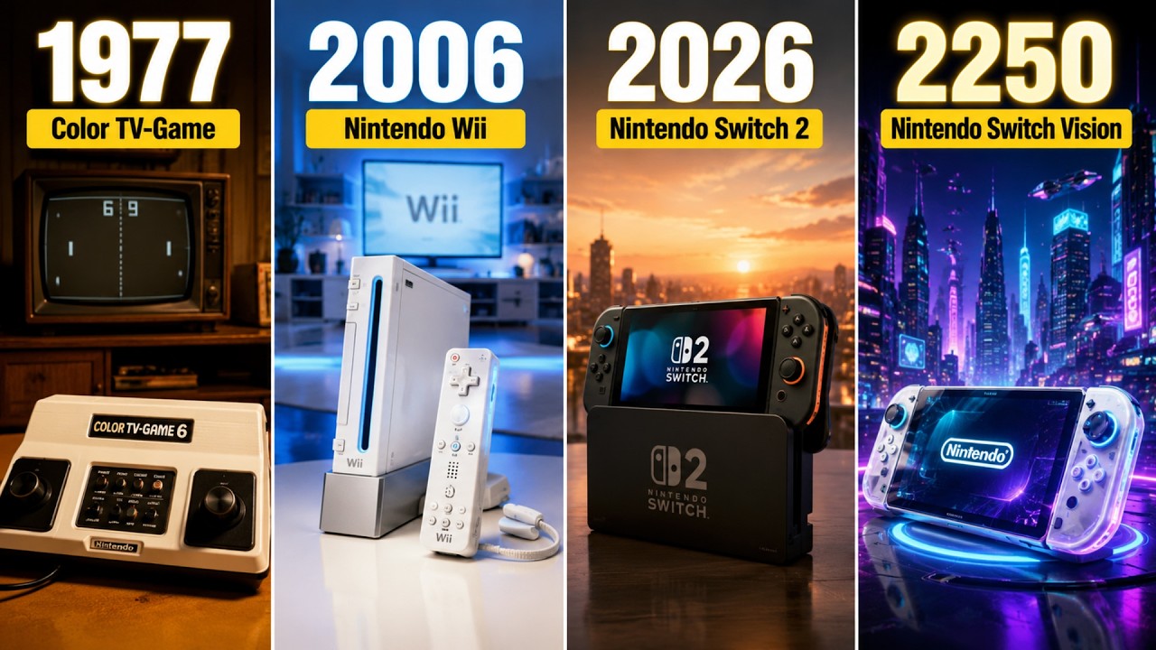 Evolution of Nintendo Consoles | 1977 to 2250 - YouTube