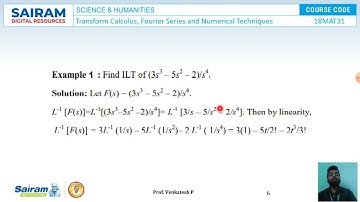 Lecture Video_18MAT31_Module 1_Inverse Laplace Transforms 1_Venkatesh.P