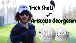 Aristotle Georgeson AKA Blake Webber Shows Us Trick Shots | Stiff Socks Podcast Ep. 16