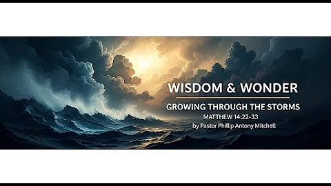 WISDOM AND WONDER  Growing Through Storms  Matthew 14 22-33  Philip Anthony Mitchell