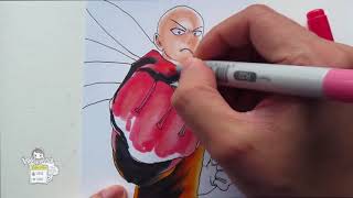 14 Drawing Saitama from One Punch Man サイタマ