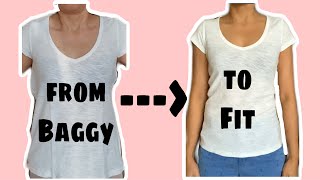 How to Tighten a Tshirt/Altering a Tshirt to Fit Perfectly