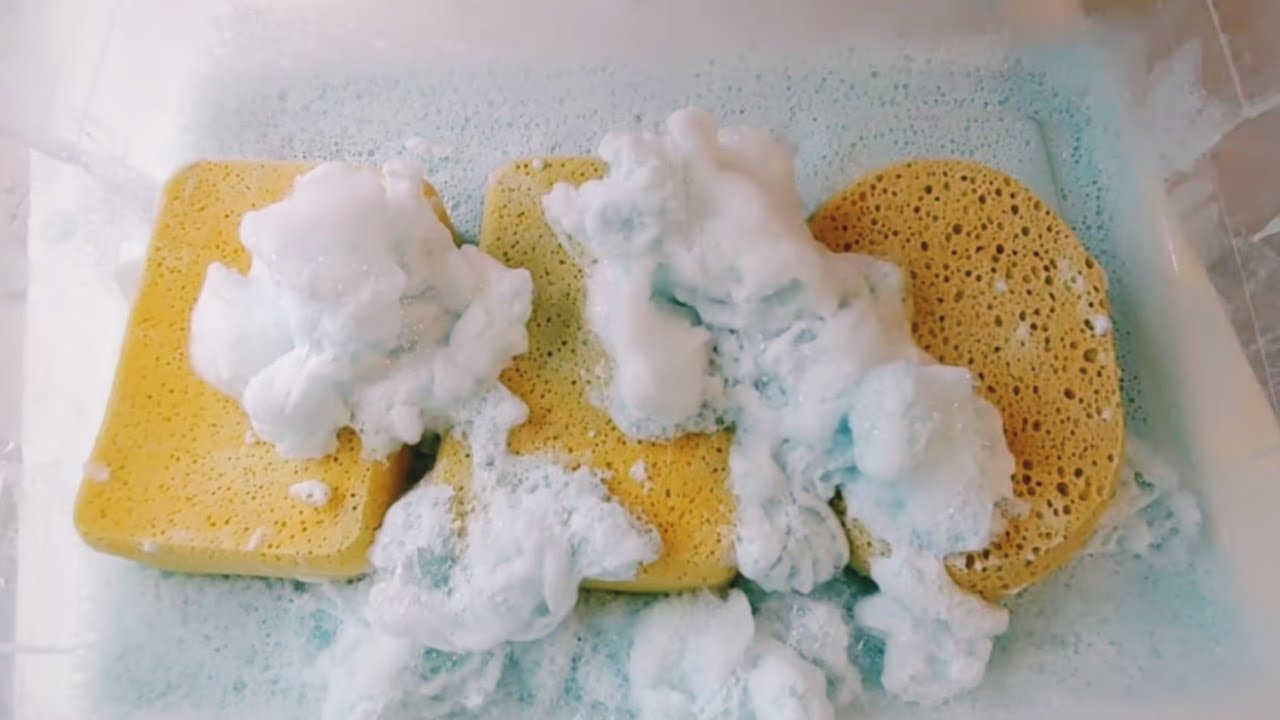 SATISFYING SPONGE RINSING Sudsy + Fabric Softener + Detergent + Icey Pine