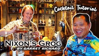 Nixon's Grog Cocktail Tutorial by bartender & mixologist Garret Richard Inside the Desert Oasis Room