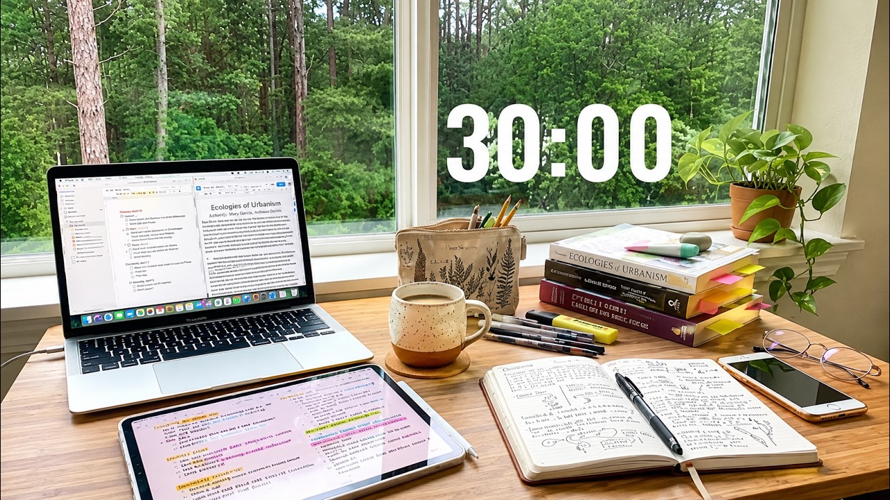 30-Minute Study With Me ☕📖 | Focus, Relax & Get Things Done - YouTube