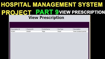Hospital Management System project in Java Mysql Part 9