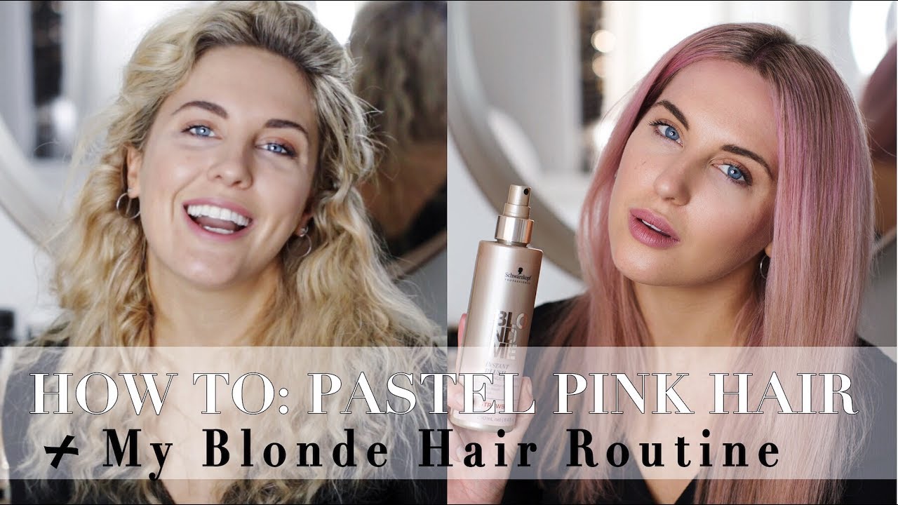 Bevestigen aan Maken Reageren MY BLONDE HAIRCARE ROUTINE + HOW I DIY DYE MY HAIR PINK || STYLE LOBSTER -  YouTube