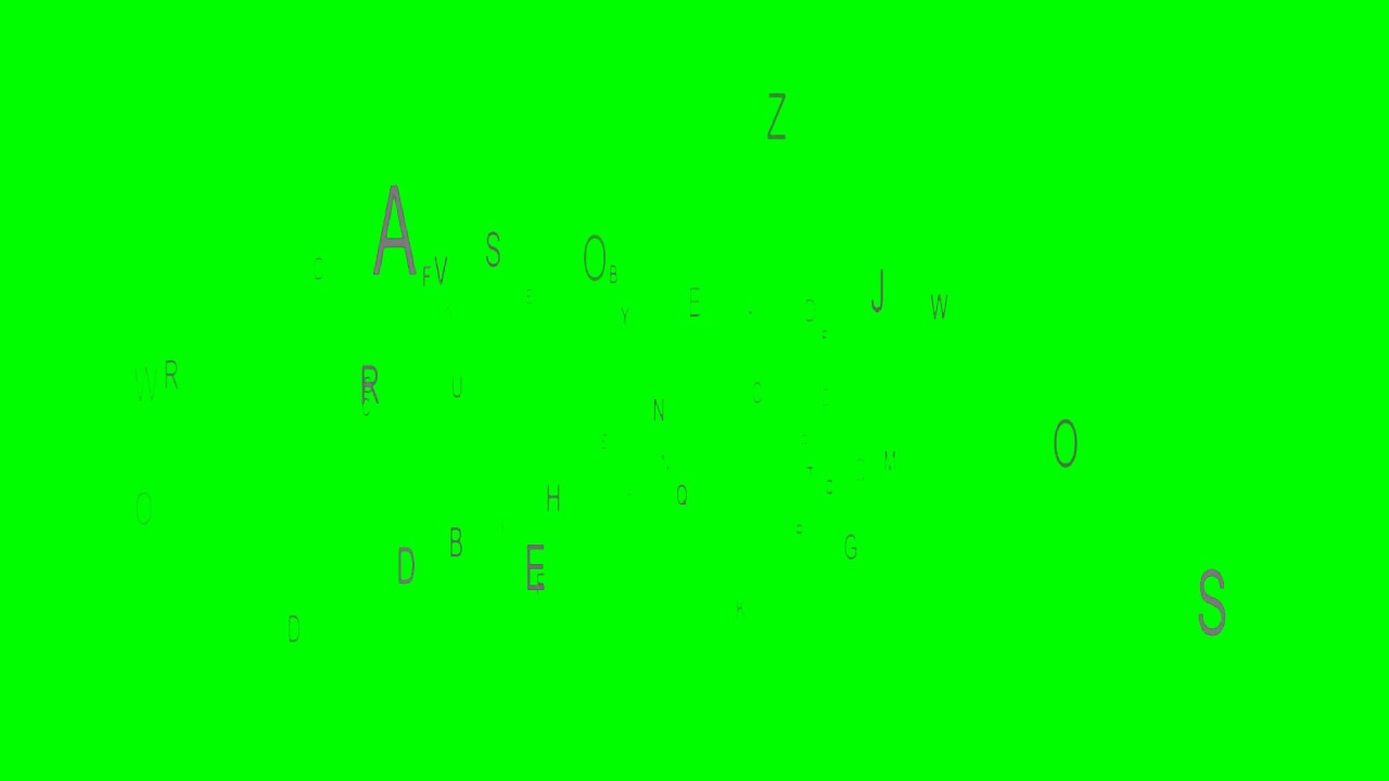 Decoding Letters Animation (green screen) - YouTube